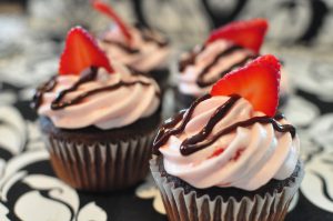 Chocolate Strawberry Cupcakes