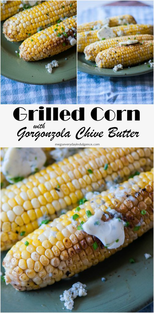 Grilled Corn with Gorgonzola Chive Butter