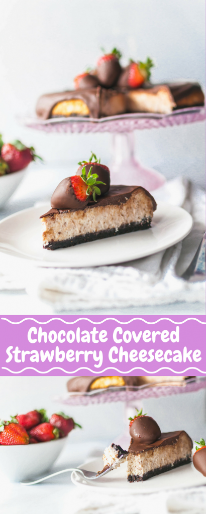 Chocolate Covered Strawberry Cheesecake