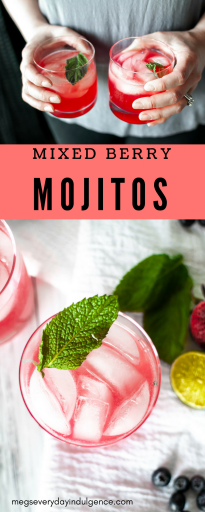mixed berry mojitos