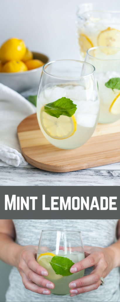 Mint Lemonade is so refreshing on a hot summer day. Tart, slightly sweet with a hint of mint.