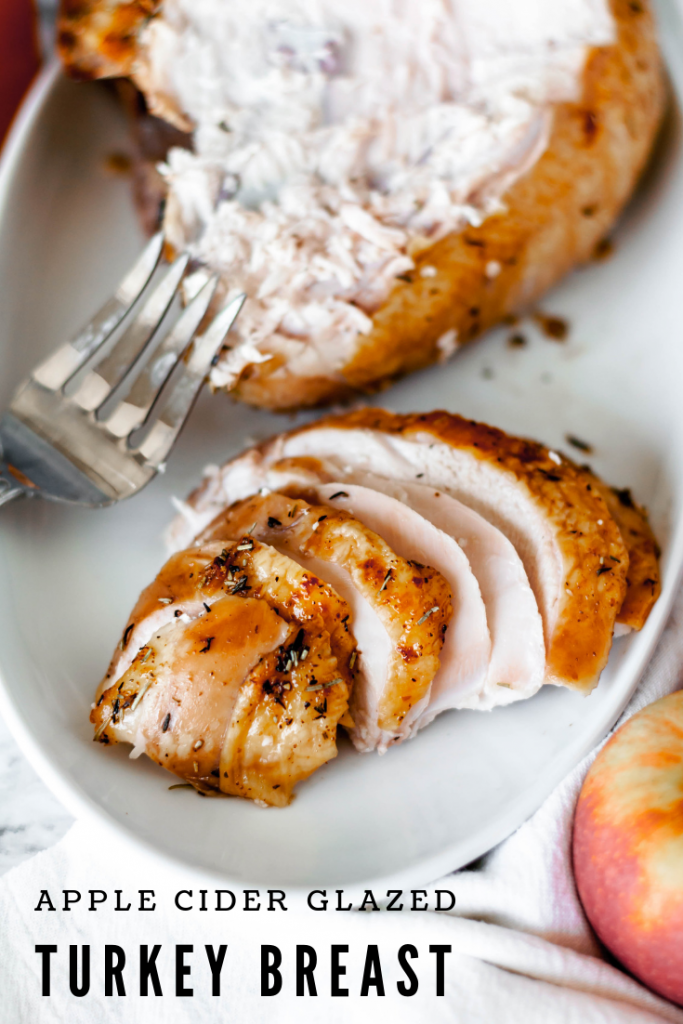 Apple Cider Glazed Turkey Breast is a great option for a small scale Thanksgiving meal. You still get the awe factor roasting and carving a turkey but on a much small and more manageable scale. Sweet, syrupy, spiced glaze brings the flavor.