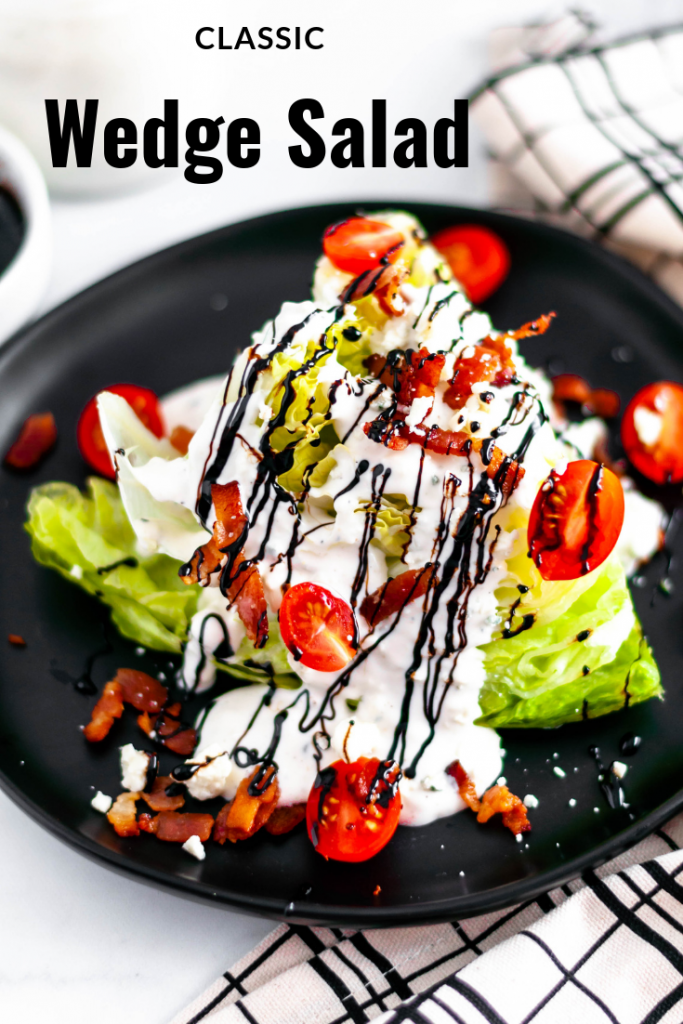 Start off any meal with this Classic Wedge Salad. Homemade blue cheese and a drizzle of balsamic glaze provide so much flavor to this classic salad.