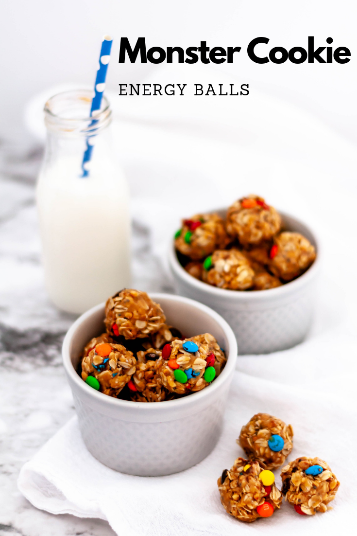 Monster Cookie Energy Balls are a simple, healthy snack that will fix your sweet tooth without wrecking healthy eating habits. Tastes just like a monster cookie, but healthy.