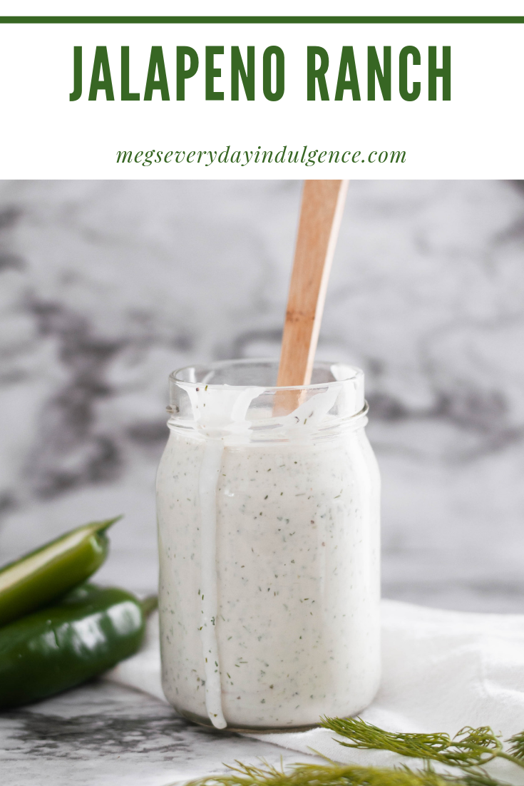 Toss a few ingredients in the food processor (or blender) and in minutes you have a spicy, fresh homemade jalapeno ranch dressing perfect for salads and all your dipping needs.