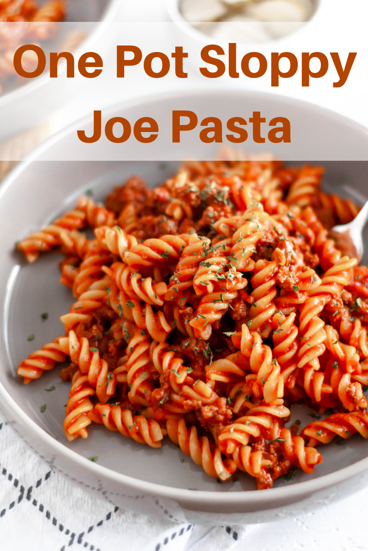 This One Pot Sloppy Joe Pasta is just what you need for your upcoming busy school nights. All in one pot and done in 30 minutes.