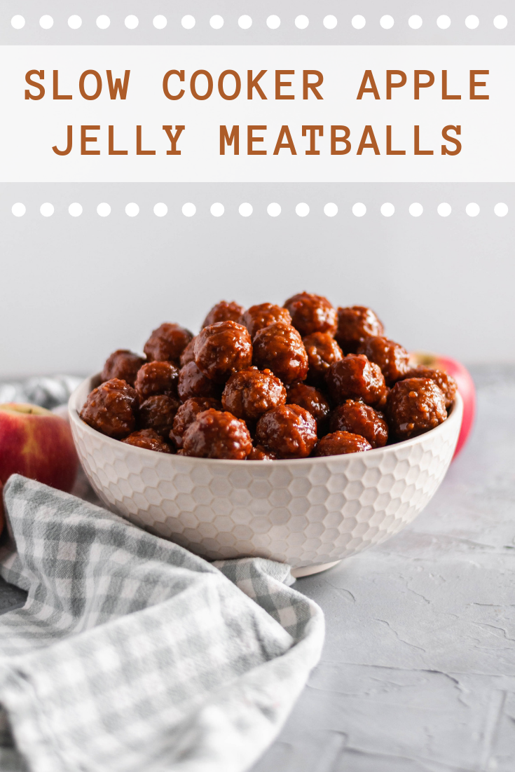 You only need 3 ingredients for these Slow Cooker Apple Jelly Meatballs. They make a great appetizer on game day or serve with rice for dinner.