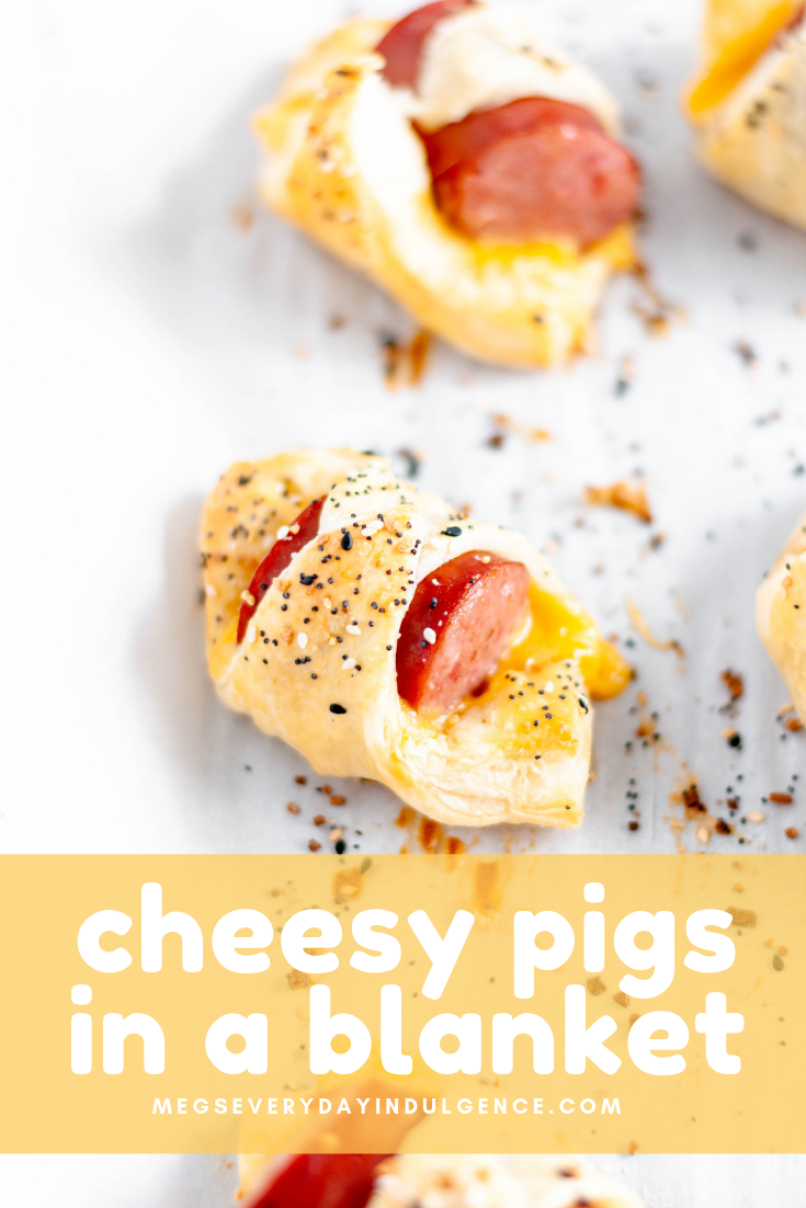 It's almost football season and that means it's time for all the football food and appetizer. Start the game with these Cheesy Pigs in a Blanket.