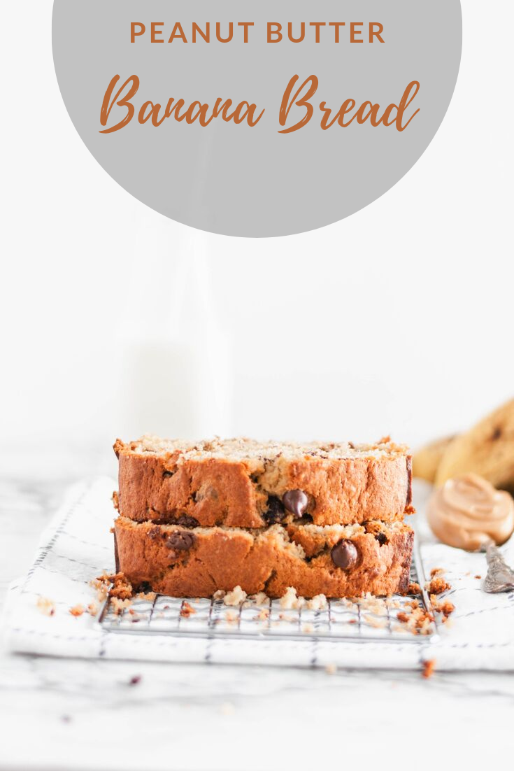 This Peanut Butter Banana Bread with Chocolate Chips is simple to make with ingredients you most likely already have at home. Packed full of banana and peanut butter flavor with a sprinkling of chocolate chips.