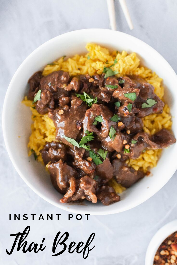 Instant Pot Thai Beef is a super simple dinner you need this week. Less than 30 minutes needed for this super flavorful Thai Beef.
