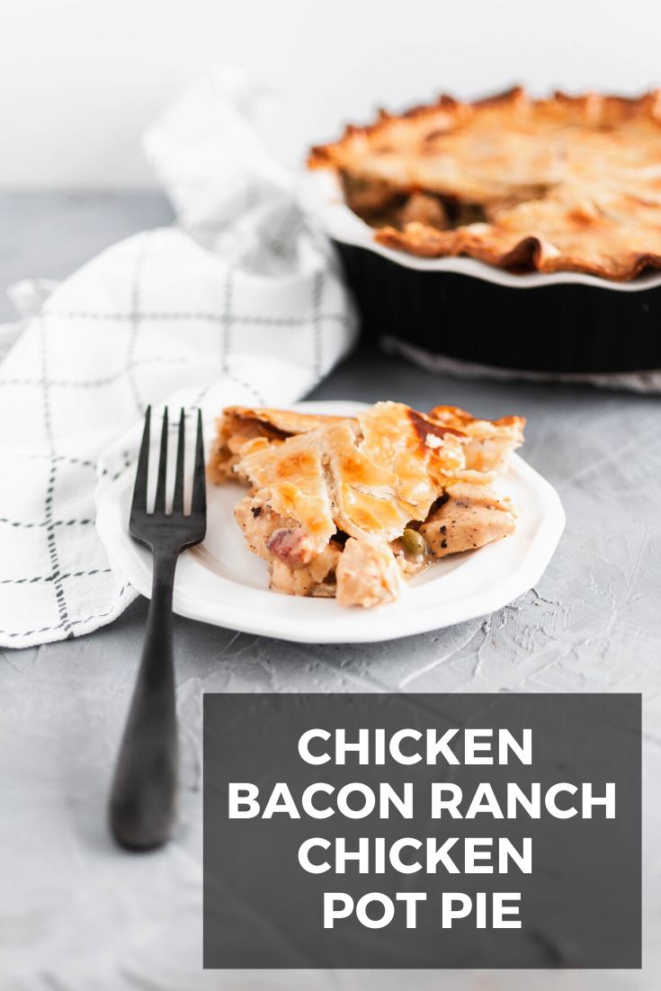 A twist on a comfort food classic, this Chicken Bacon Ranch Chicken Pot Pie will be perfect for fall. Store bought pie dough makes this doable for weeknights.