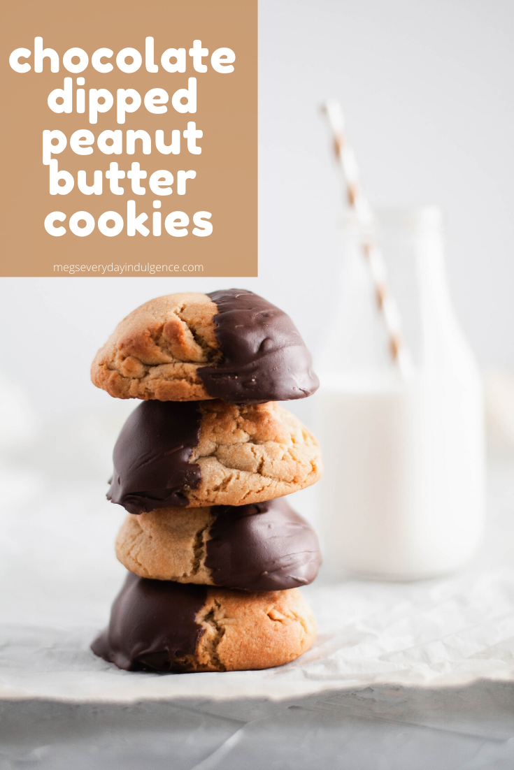 These giant Chocolate Peanut Butter Cookies are perfect for your Christmas cookie baking. Rich, chewy peanut butter cookies dipped in melted chocolate.