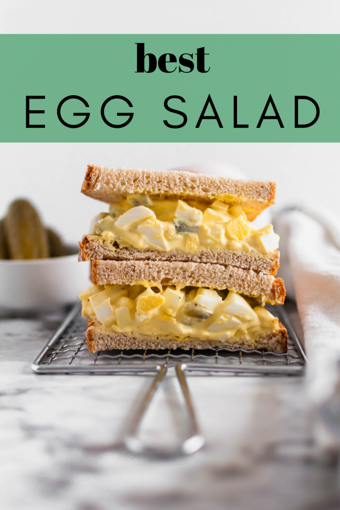 This is the Best Egg Salad around. Simple to make with pantry and refrigerator staples. Pickles replace the celery for a bright crunch.