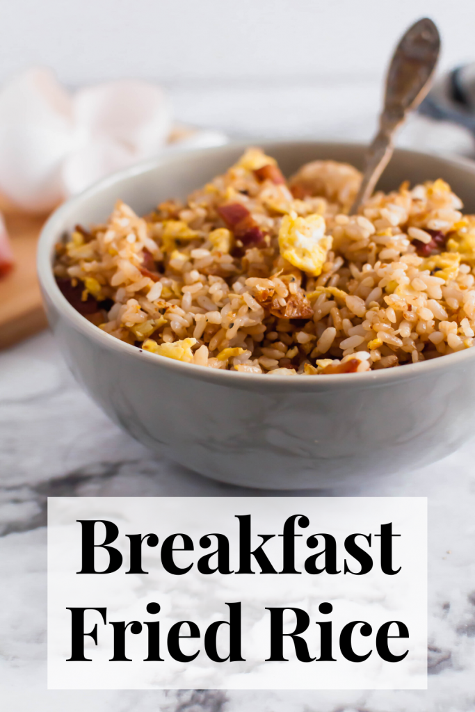 Another savory breakfast for you coming in hot. This Breakfast Fried Rice is packed with scrambled eggs and lots of crispy bacon. A glorious way to start your day.