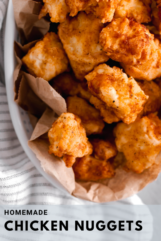 Skip the store-bought and make you homemade chicken nuggets instead. They are easier than you might think and way more delicious. The perfect family friendly dinner.