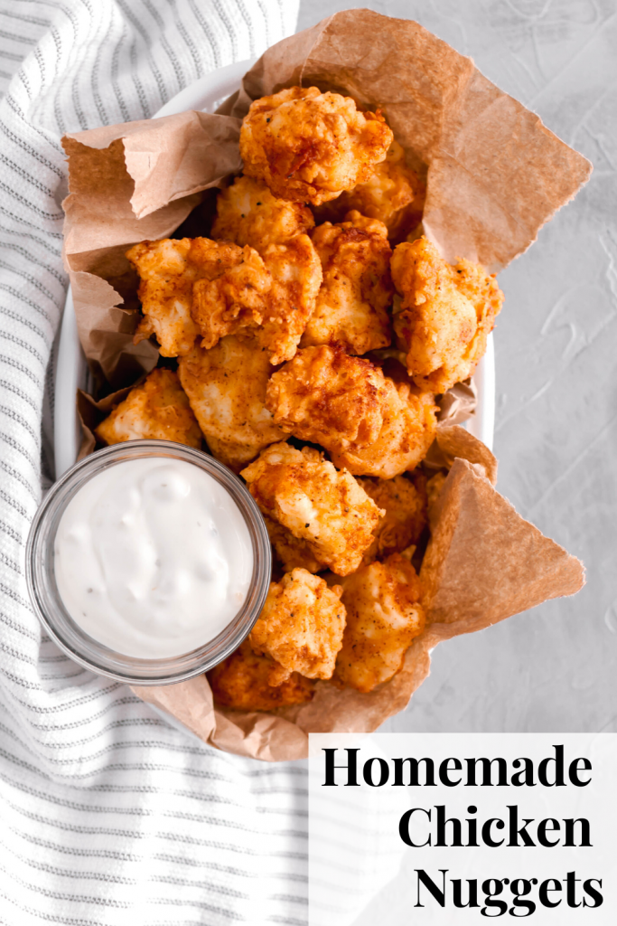 Skip the store-bought and make you homemade chicken nuggets instead. They are easier than you might think and way more delicious. The perfect family friendly dinner.