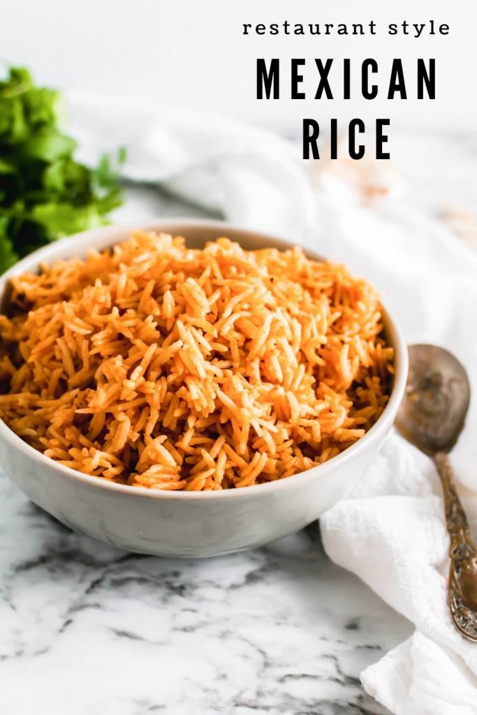 Make the best restaurant style Mexican Rice at home with just a few simple ingredients. It seriously tastes just like the real deal.