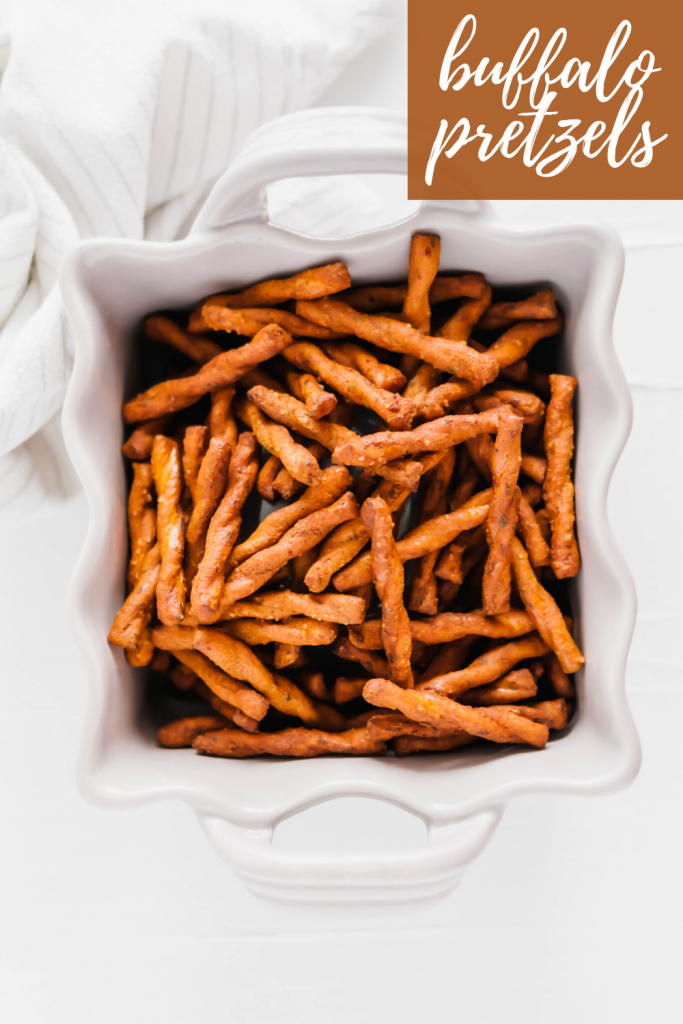 Snacks make everything better. Especially when they are spicy Buffalo Pretzels. They are easy to make and will have you addicted from the start.