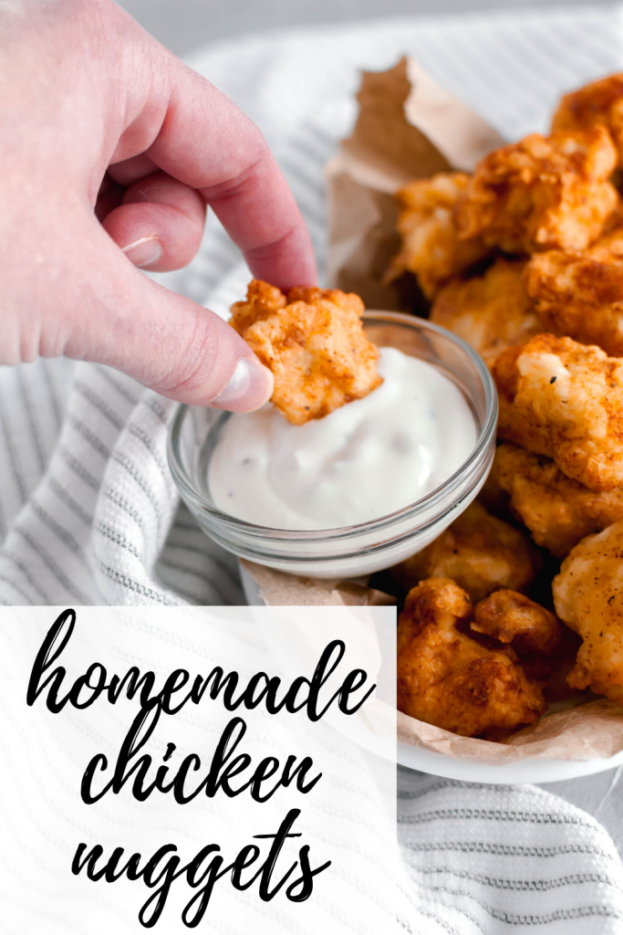 Skip the store-bought and make you homemade chicken nuggets instead. They are easier than you might think and way more delicious. The perfect family friendly dinner.