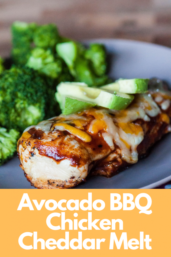 ple barbecue chicken topped with melted cheddar cheese and avocado slices makes for a delicious and simple dinner. Fire up the grill and get this Avocado BBQ Chicken Cheddar Melt on the table in less than 30 minutes.