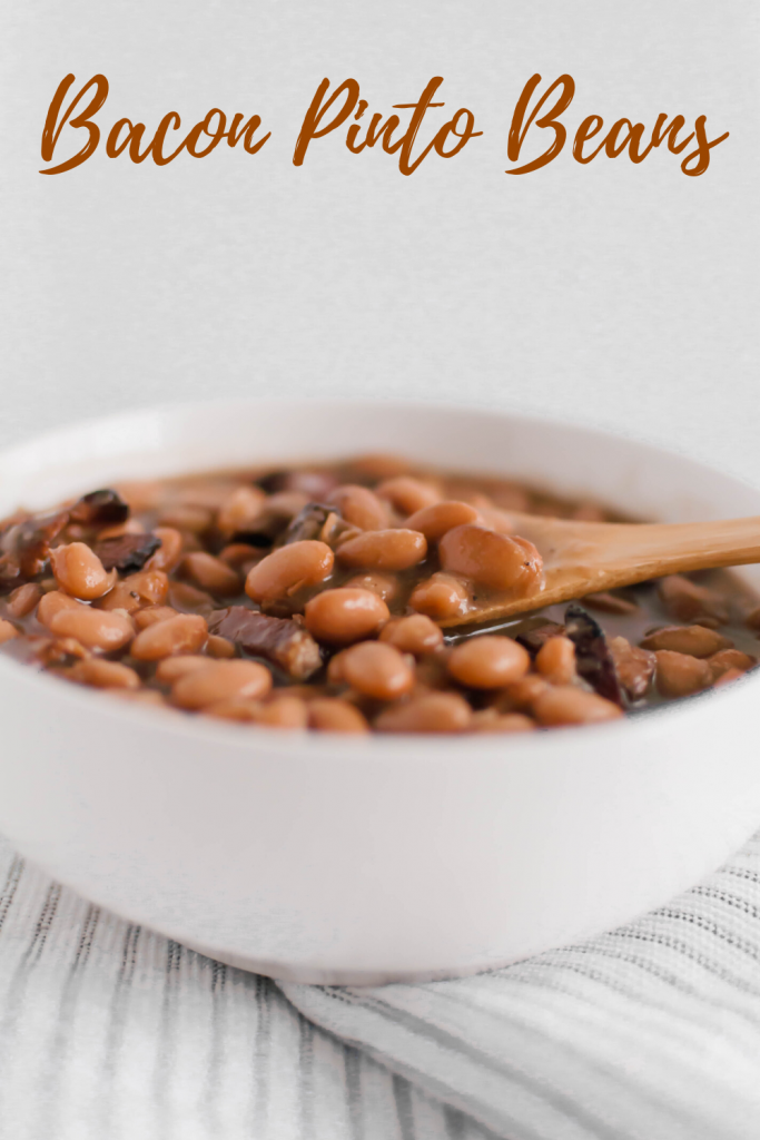 If you love Chipotle’s pinto beans, look no further because now you can make them at home. Dried pinto beans cook all day in the slow cooker with bacon, onion and garlic to make these flavorful Bacon Pinto Beans. Perfect for rice bowls, nacho night or even on their own.