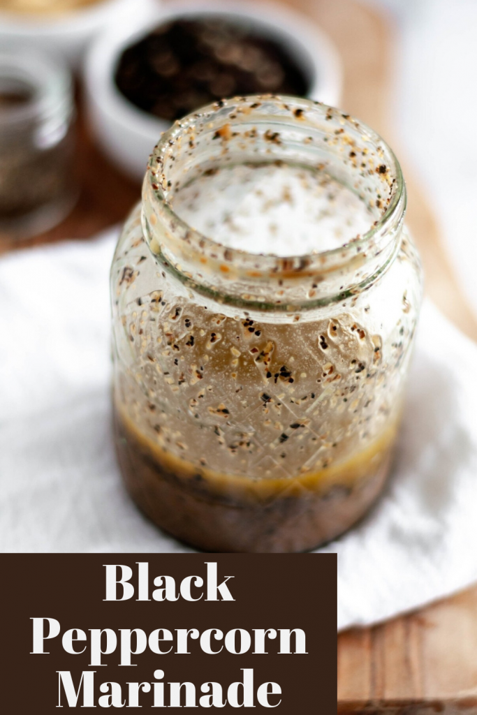 This super simple black peppercorn marinade will bring all the flavor to your chicken, beef, pork and veggies. Keep it on hand all summer long.