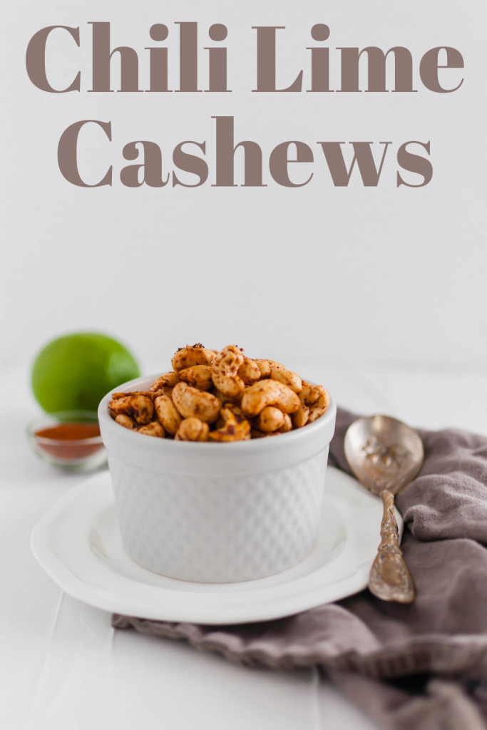 These Chili Lime Cashews are a flavor packed snack that will quickly become your new addiction. Simple to make with just a handful of ingredients.