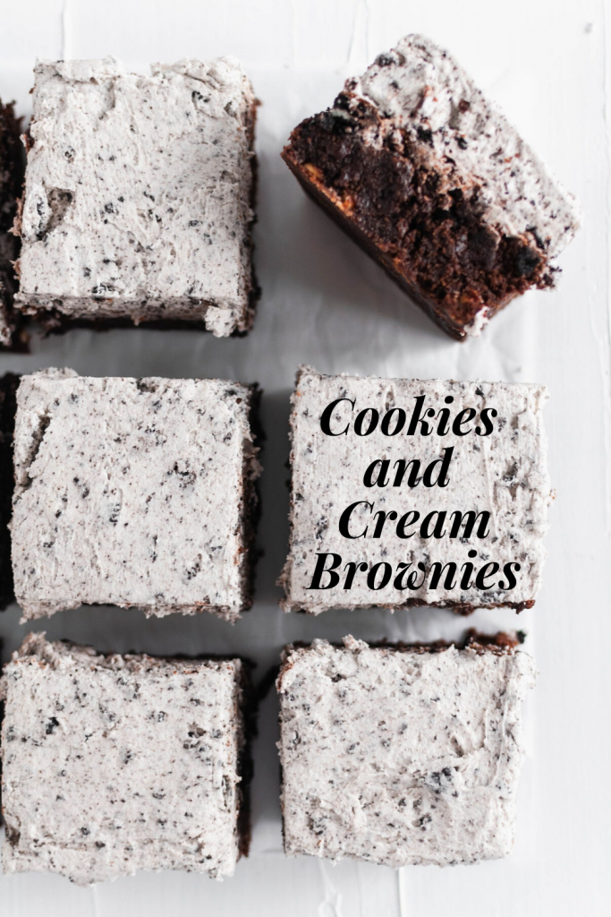 These dense, rich Cookies and Cream Brownies are the ultimate chocolate dessert. Thick, cookie studded brownies with cookies and cream buttercream.