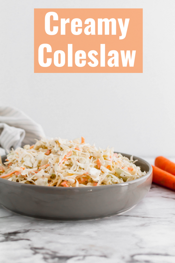 This Creamy Coleslaw is perfect for weeknights, holidays, potlucks and so much more. Made with coleslaw mix and pantry and refrigerator staples.