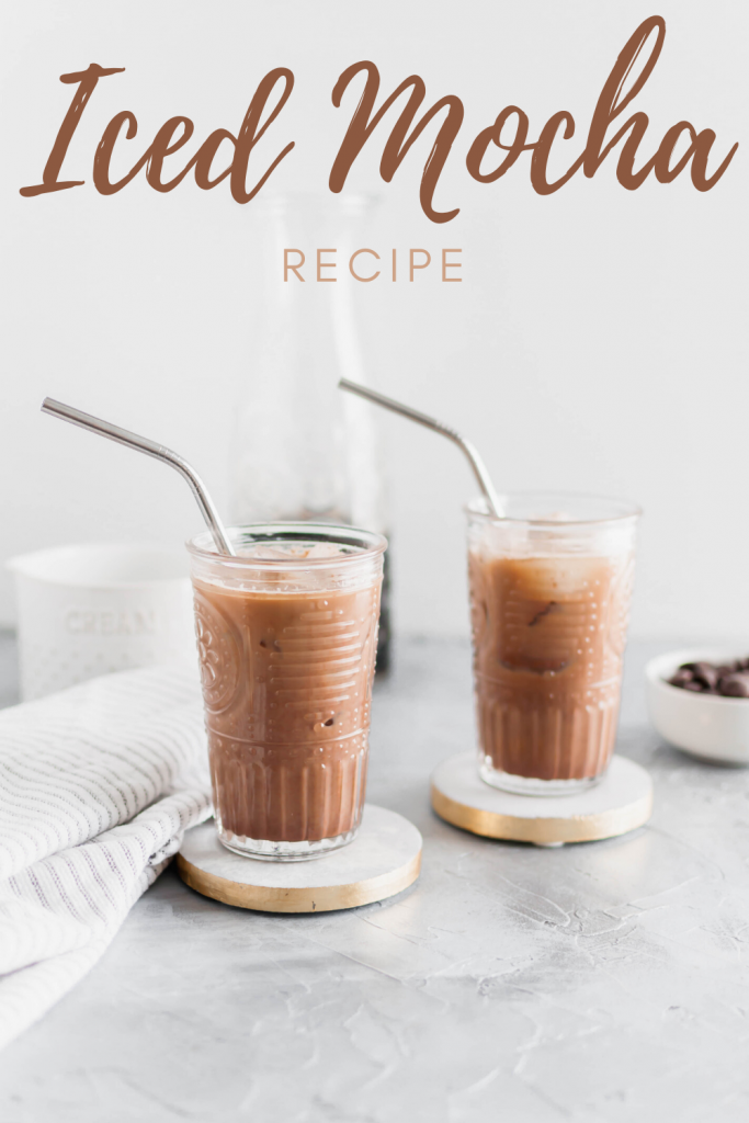 Missing your favorite coffee shop? Try making a classic at home with this Iced Mocha Recipe. Only three ingredients required!