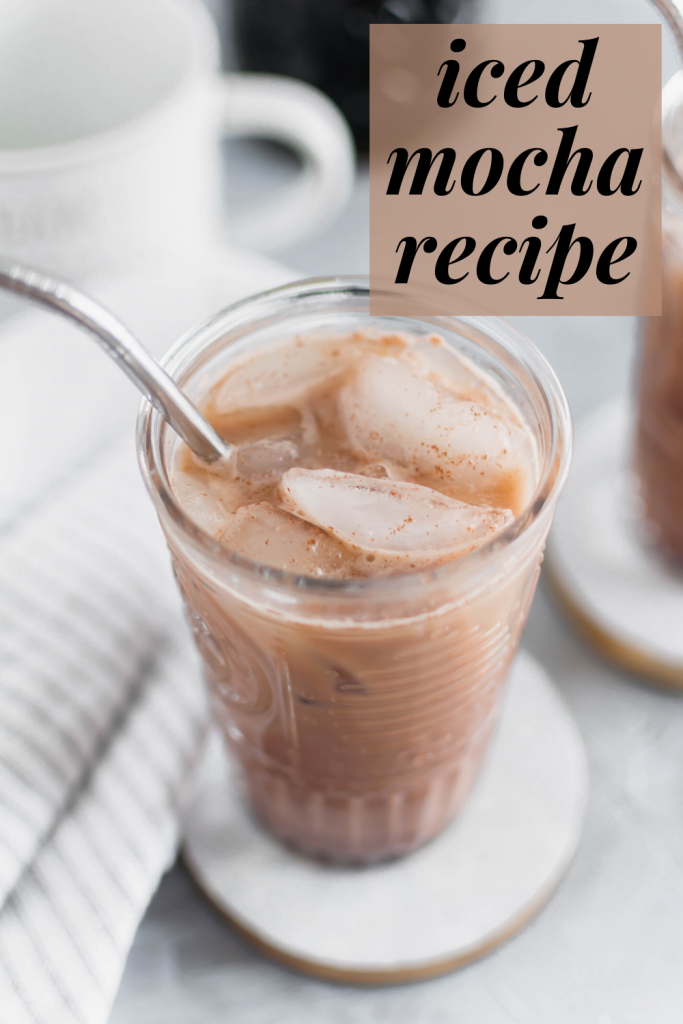 Missing your favorite coffee shop? Try making a classic at home with this Iced Mocha Recipe. Only three ingredients required!