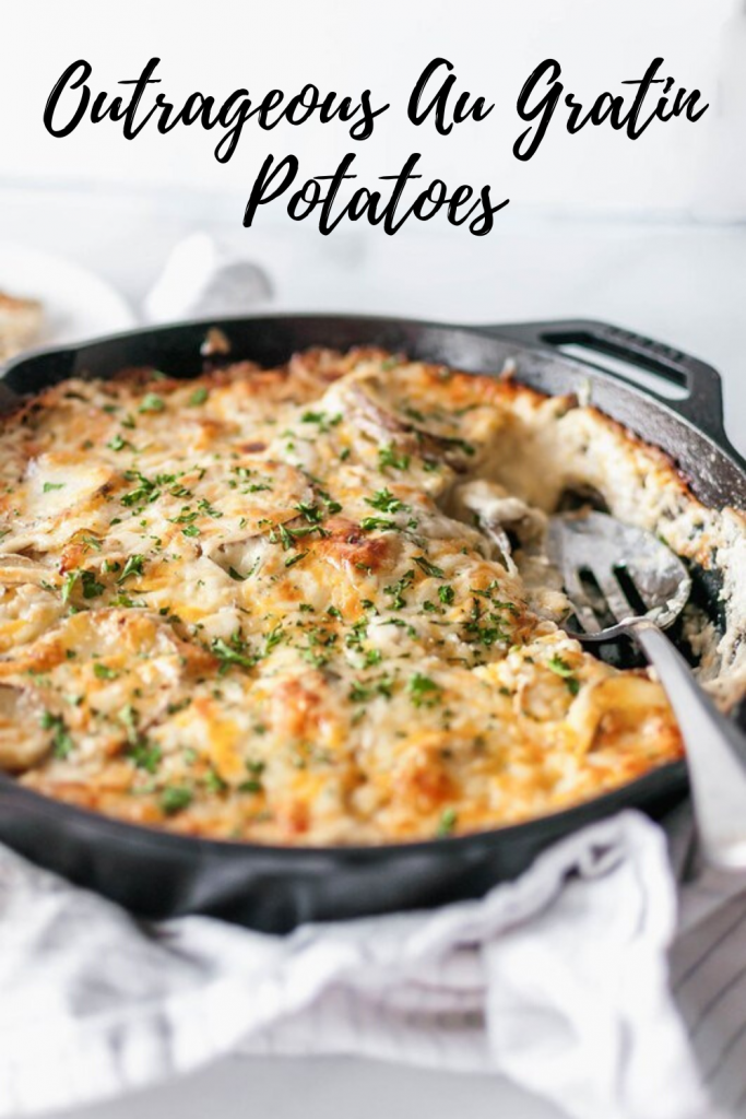 These Outrageous Au Gratin Potatoes are the definition of holiday side dish. Incredibly rich and cheesy, these are just what you need on your Easter table.