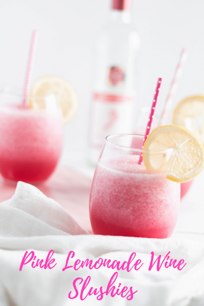 Whip up a batch of Pink Lemonade Wine Slushies for your next girls night or outdoor barbecue. So zippy and refreshing on hot summer days and nights.