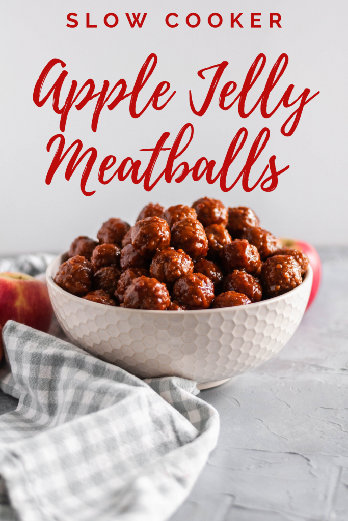 You only need 3 ingredients for these Slow Cooker Apple Jelly Meatballs. They make a great appetizer on game day or serve with rice for dinner.