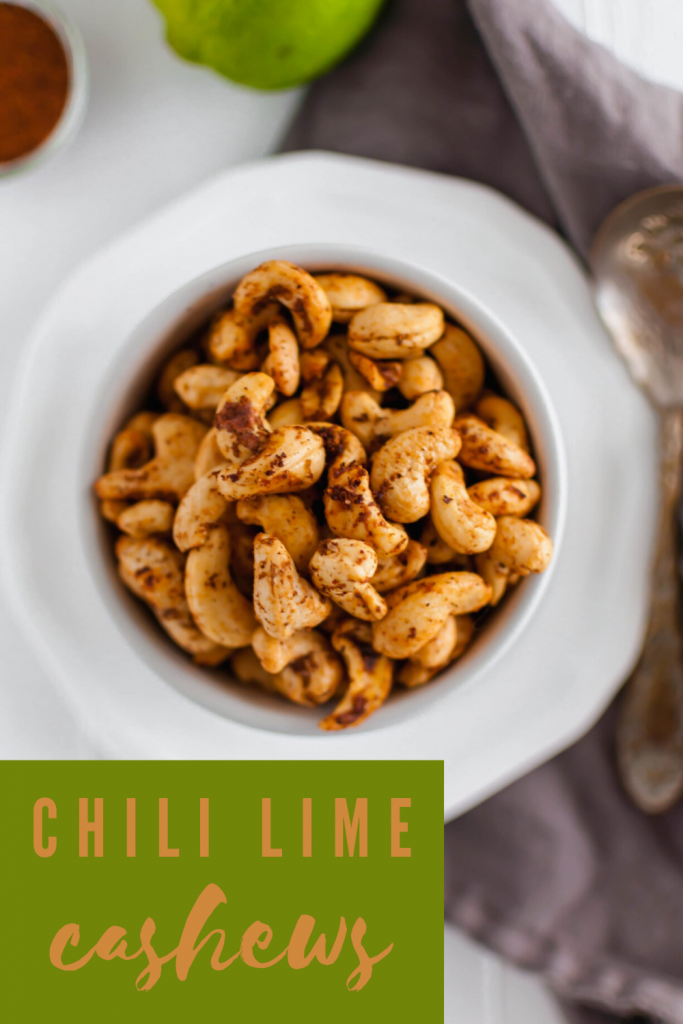 These Chili Lime Cashews are a flavor packed snack that will quickly become your new addiction. Simple to make with just a handful of ingredients.