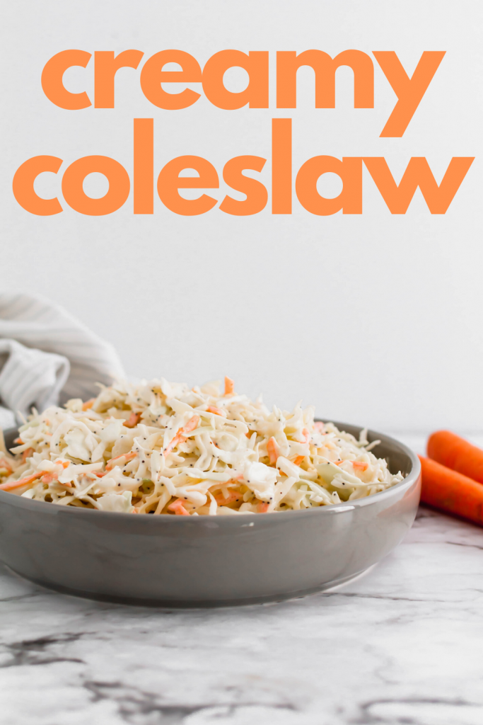 This Creamy Coleslaw is perfect for weeknights, holidays, potlucks and so much more. Made with coleslaw mix and pantry and refrigerator staples.