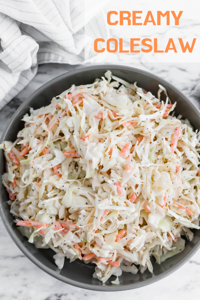 This Creamy Coleslaw is perfect for weeknights, holidays, potlucks and so much more. Made with coleslaw mix and pantry and refrigerator staples.