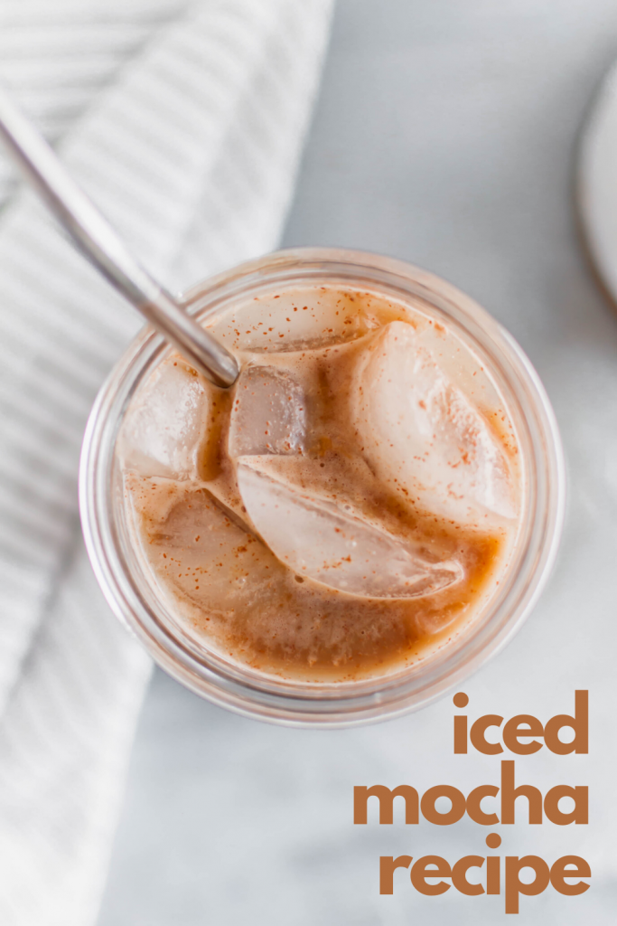 Missing your favorite coffee shop? Try making a classic at home with this Iced Mocha Recipe. Only three ingredients required!