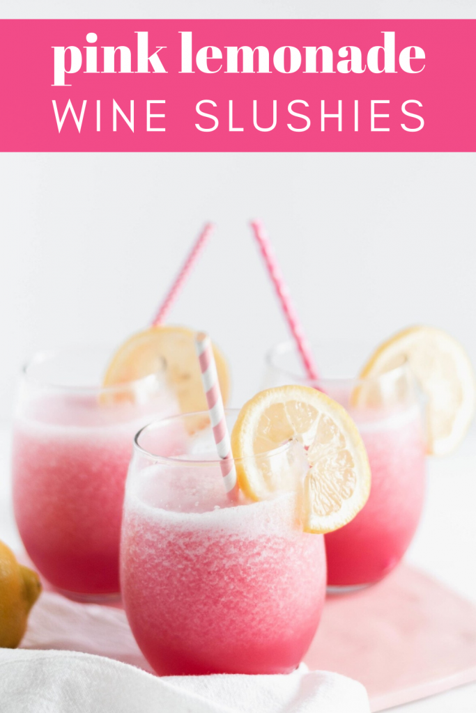 Whip up a batch of Pink Lemonade Wine Slushies for your next girls night or outdoor barbecue. So zippy and refreshing on hot summer days and nights.