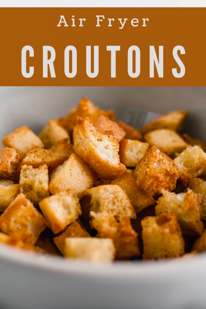 Making your own croutons has never been easier. Grab some stale bread and you'll have perfectly crispy Air Fryer Croutons in minutes.