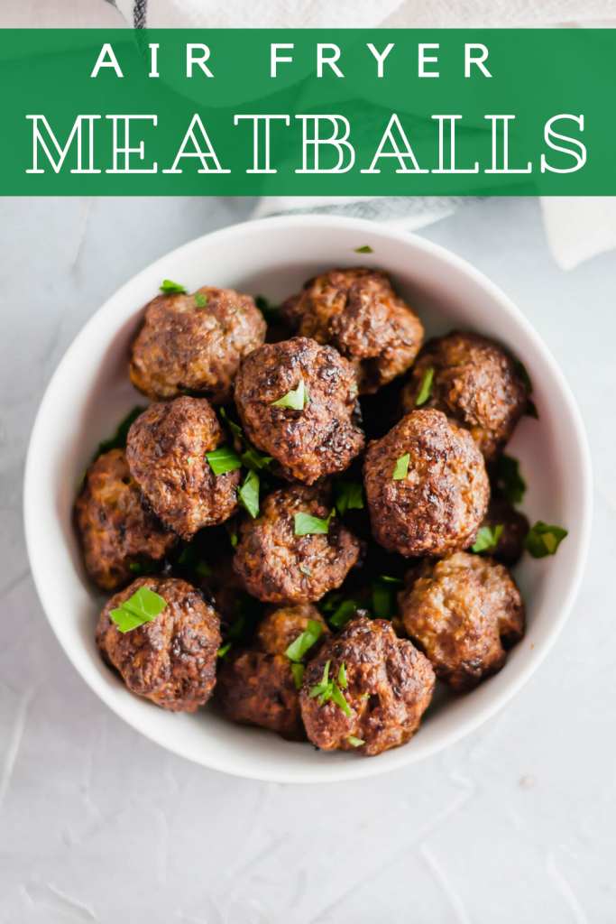 These Air Fryer Meatballs are the crispiest, juiciest meatballs ever. Super simple to make and done in minutes making a great option for weeknight meals.