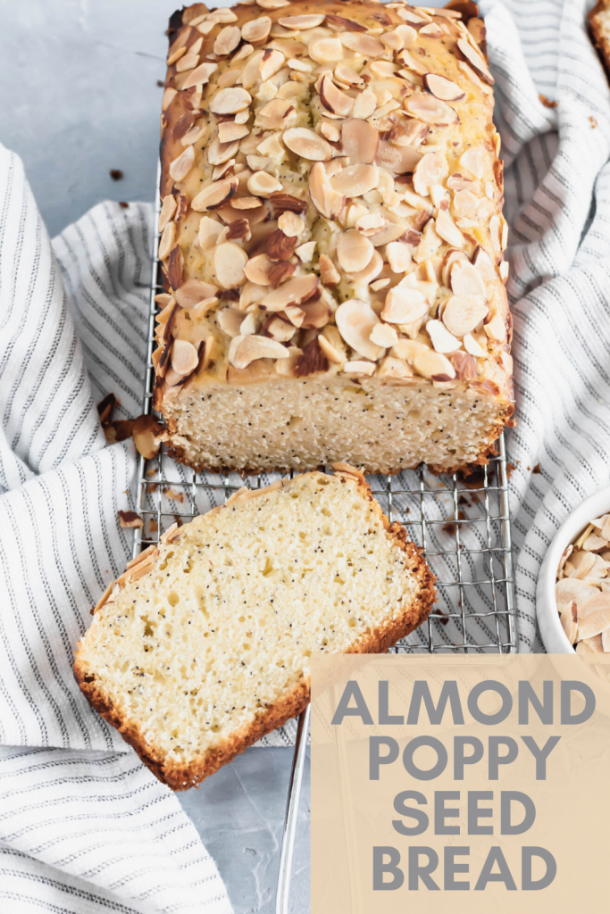 This sweet Almond Poppy Seed Bread is an easy, delicious treat to whip up when your sweet tooth strikes. Perfect for breakfast, brunch, snacks and dessert.