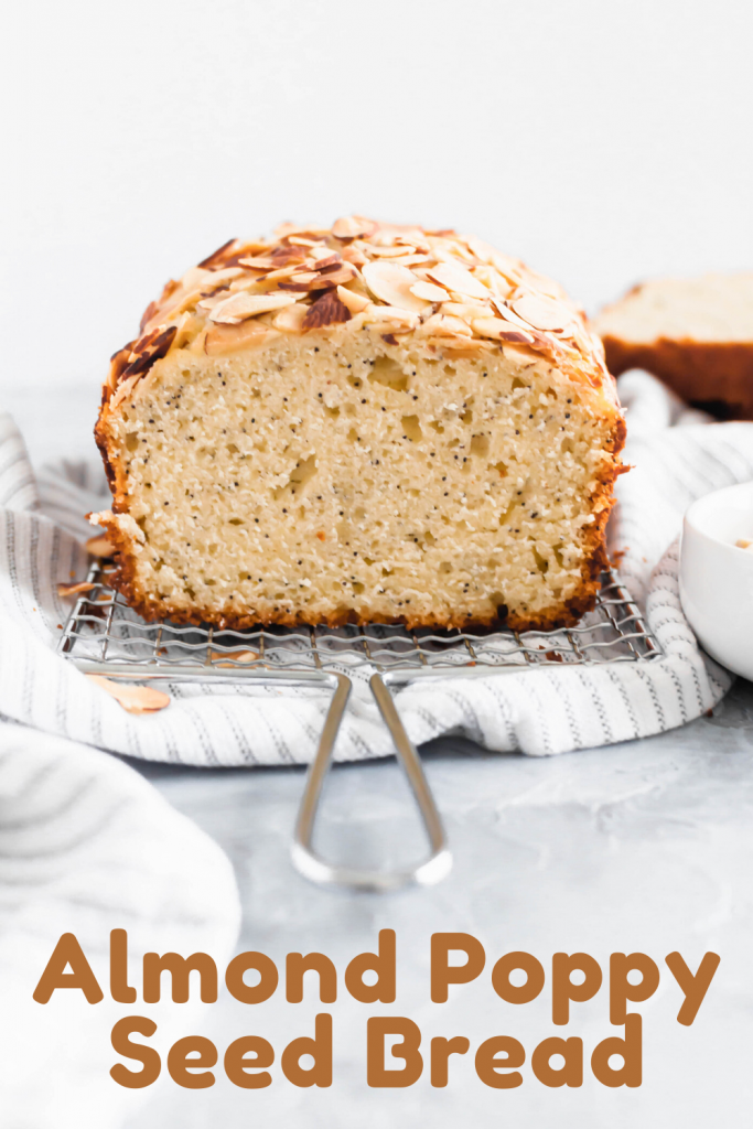 This sweet Almond Poppy Seed Bread is an easy, delicious treat to whip up when your sweet tooth strikes. Perfect for breakfast, brunch, snacks and dessert.