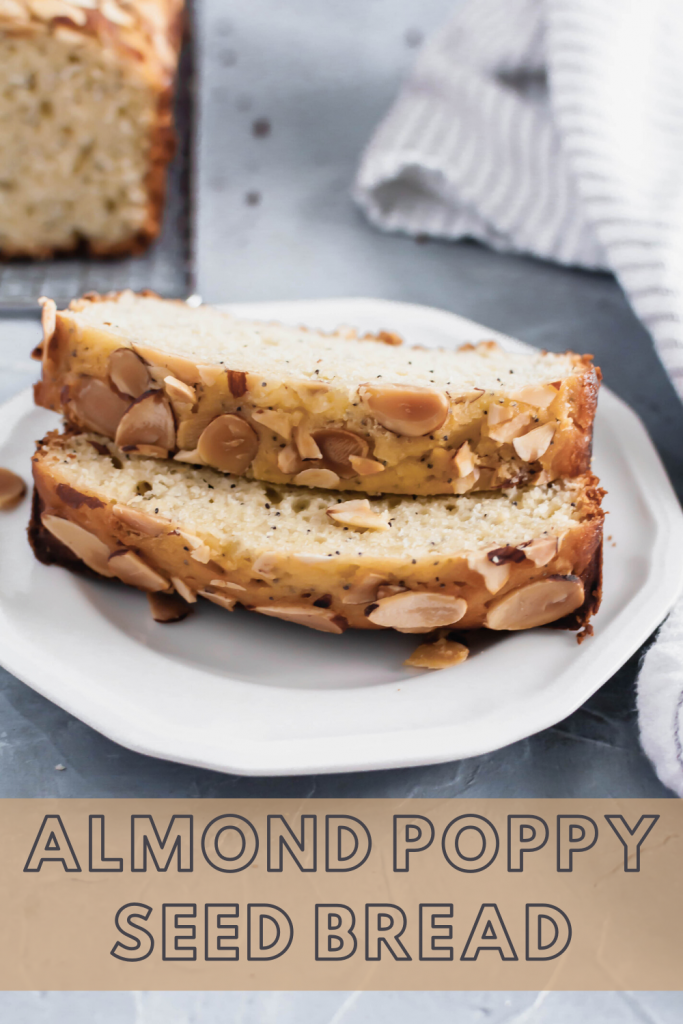 This sweet Almond Poppy Seed Bread is an easy, delicious treat to whip up when your sweet tooth strikes. Perfect for breakfast, brunch, snacks and dessert.