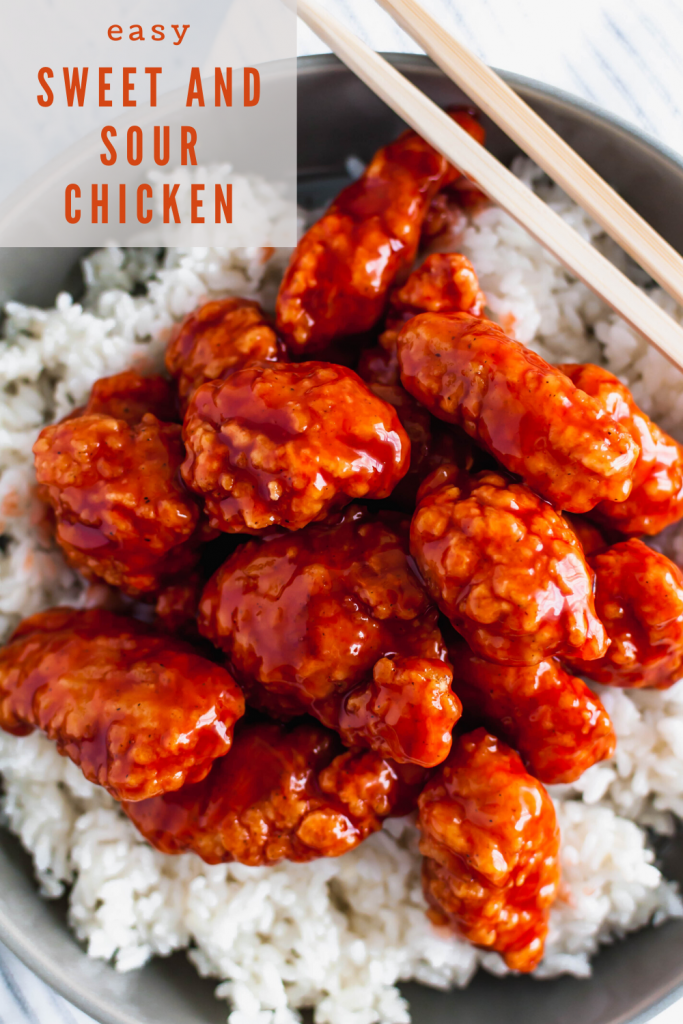 Skip the takeout tonight and make this Easy Sweet and Sour Chicken instead. A shortcut ingredient makes this dish super easy for any night of the week.