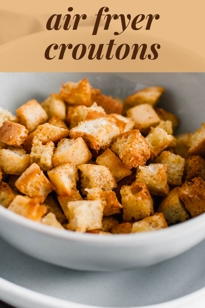 Making your own croutons has never been easier. Grab some stale bread and you'll have perfectly crispy Air Fryer Croutons in minutes.