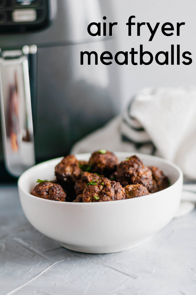 These Air Fryer Meatballs are the crispiest, juiciest meatballs ever. Super simple to make and done in minutes making a great option for weeknight meals.