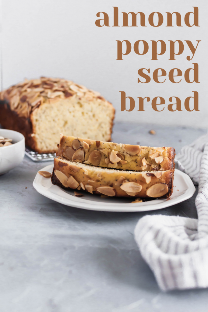 This sweet Almond Poppy Seed Bread is an easy, delicious treat to whip up when your sweet tooth strikes. Perfect for breakfast, brunch, snacks and dessert.