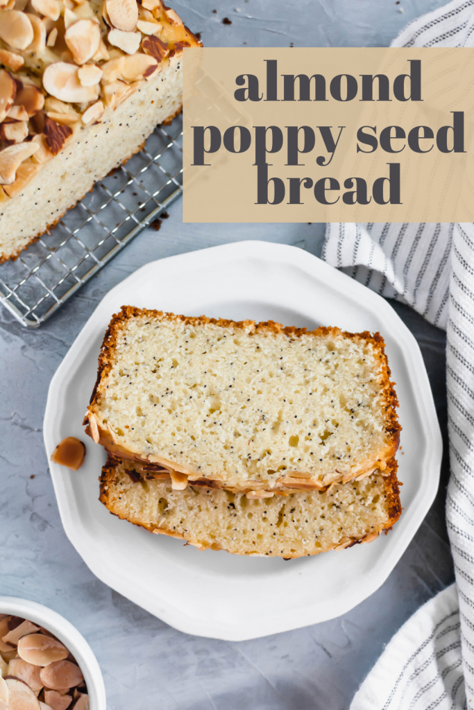 This sweet Almond Poppy Seed Bread is an easy, delicious treat to whip up when your sweet tooth strikes. Perfect for breakfast, brunch, snacks and dessert.