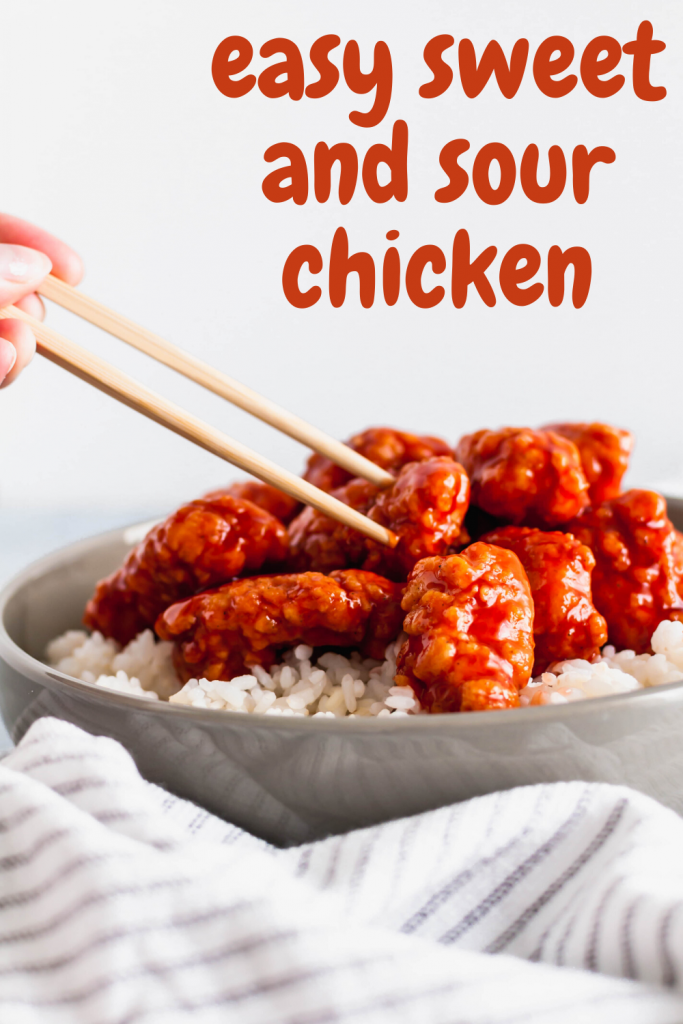 Skip the takeout tonight and make this Easy Sweet and Sour Chicken instead. A shortcut ingredient makes this dish super easy for any night of the week.